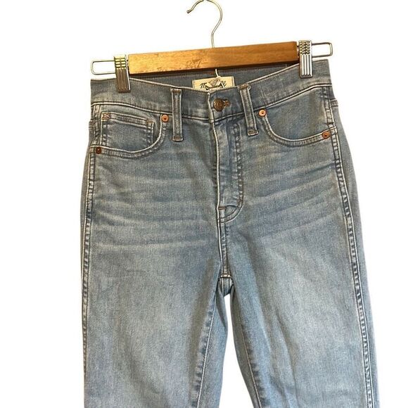 Madewell Women's High Rise Skinny Jeans Denim Pants Light Wash Classic - Picture 2 of 6
